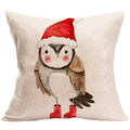 Axyaa Winter Forest Animals Linen Pillowcase 45*45cm