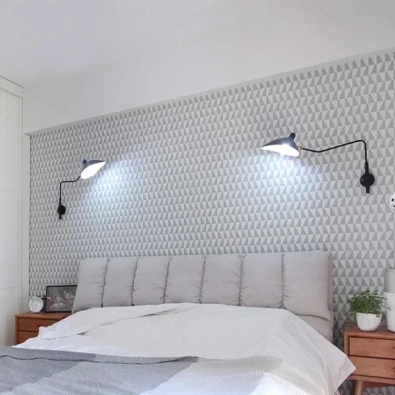Axyaa Nordic LED Wall Light with Adjustable Long Arm for Living Room & Bedroom