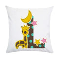 Axyaa Animal Letter Printed Decorative Polyester Pillow Cover for Home, Car, Sofa