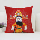 Axyaa Beijing Opera Face Changing Pillow Case 45x45cm for Sofa & Car Decoration