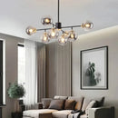 Axyaa Molecular LED Chandelier with Black Gold Iron Finish - 6/8/10 Ball Pendant Lighting