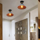 Axyaa Industrial Loft Ceiling Light: Retro Flush Mount LED Fixture for Living Room.