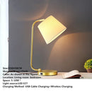 Axyaa Nordic Brass LED Table Lamp for Modern Living Spaces
