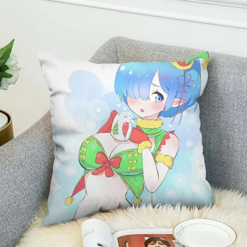 Axyaa 45x45 Cushions Covers for Bed Pillows, Sofa Anime Body Home Decor