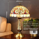 Axyaa Shell Decor Brass Vase Table Lamps LED Modern Tiffany Design for Home Bedroom