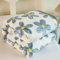 Axyaa Cartoon Pattern Flannel Blanket: Cozy Soft Plush Lightweight Throw for Sofa