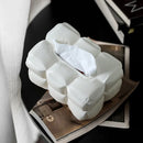 Axya Ceramic Tissue Box Square Aerated Shape Paper Extractor Storage Box, Napkin Holder