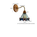 Axyaa Butterfly Glass LED Wall Light Copper Arm Applique Murale