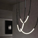 Axyaa Nordic Duplex Pendant Lamp: Minimalistic LED Soft Lighting for Living and Dining