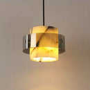 Axyaa Marble Gray Glass Pendant Light Adjustable Chandelier for Dining Room