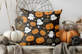 Axyaa Halloween Skeleton Dancers Pillow Cover for Sofa, Bedroom, Car