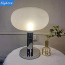 Axyaa Frosted Glass Table Lamp with Chrome Metal Base