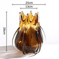 Axyaa Flower Bud Glass Vase for Elegant Hydroponics and Floral Arrangements