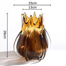 Axyaa Flower Bud Glass Vase for Elegant Hydroponics and Floral Arrangements