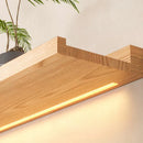 Axyaa LED Wooden Wall Light Fixture Bookshelf Divider Shelf Sconces