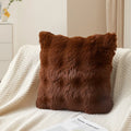 Axyaa Bubble Rabbit Fleece Pillowcase: Cozy Solid-Color Plush Cushion Cover for Autumn/Winter