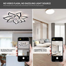 Axyaa Smart Fan Light Remote Control Ceiling Fan Light Silent Luster