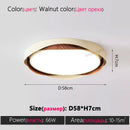 Axyaa Walnut LED Ceiling Lamp for Modern Living Room & Bedroom