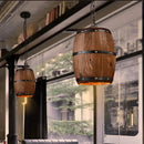 Axyaa Vintage Barrel Chandelier: Country Industrial Style for Bar, Cafe, Restaurant Lighting