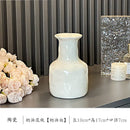 Axyaa Nordic Cream Ceramic Vase for Modern Living Room Decor