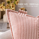 Axyaa Soft Plush Velvet Corduroy Pillowcase for Living Room & Bedroom, 45x45CM