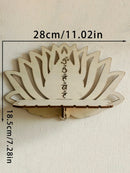 Axyaa Black Lotus Crystal Wall Shelf: Boho Floating Shelves for Aesthetic Décor