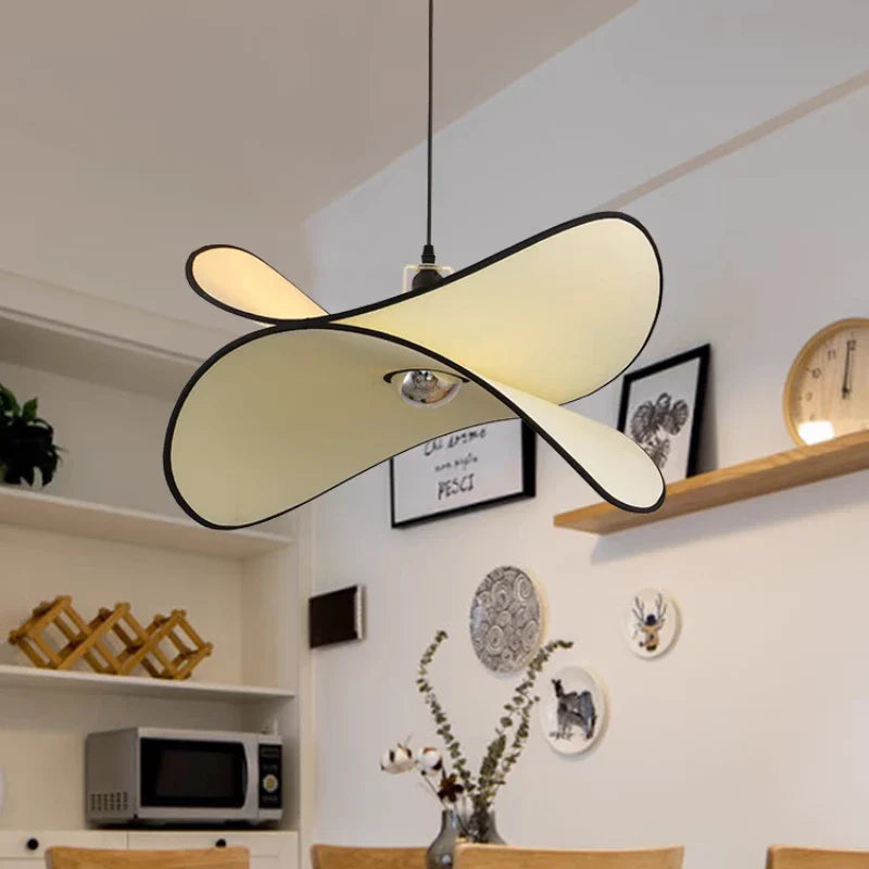 Axyaa Wabi-sabi Fabric Chandeliers: LED Retro Lights for Home Decor