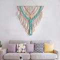 Scandi Boho Wall Tapestry with Handwoven Fringe Decor by Axyaa
