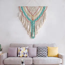 Scandi Boho Wall Tapestry with Handwoven Fringe Decor by Axyaa