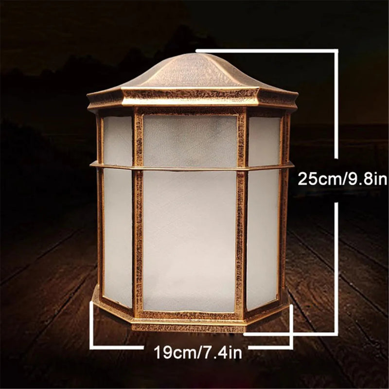 Axyaa Rustic Outdoor Wall Sconce with Frost Acrylic Shade