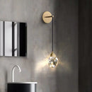 Axyaa Crystal LED Wall Sconce - Copper Indoor Lighting Fixture