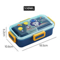 Axyaa Cartoon Lunch Box Spoon Leak-Proof Bento Box Kids Food Container