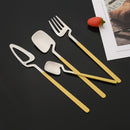 Axyaa Matte Flatware Set - Stainless Steel Knife Fork Spoon Dinnerware