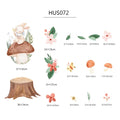 Bunny Mushrooms Wall Sticker by Axyaa: Cute Kids Room Decor Wall Decals