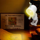 Axyaa Mini Square Robot Night Light LED Book Lamp Wooden Decor