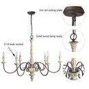 Axyaa Vintage French Wood Chandelier for Home and Restaurant