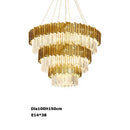 Axyaa Art Deco Crystal Tier Chandelier for Dinning Room