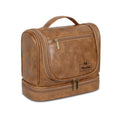 Axyaa Men's Business Toiletry Bag: Large Capacity PU Leather Travel Organizer