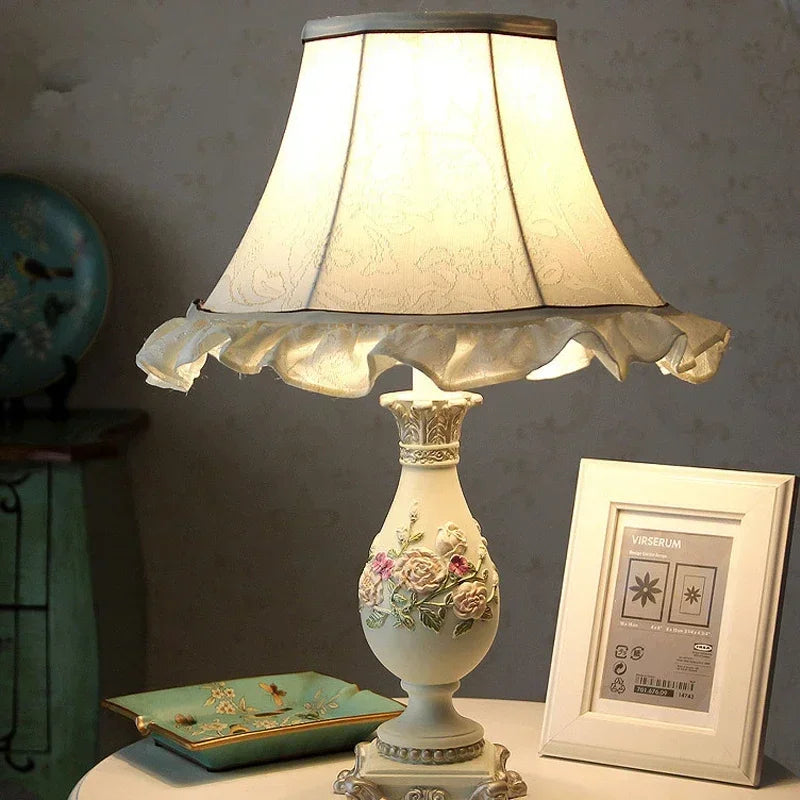 Axyaa Nordic LED Desk Lamp Resin Dimming Table Light for Home Bedroom