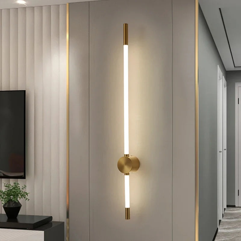 Axyaa Vertical Slim Indoor Wall Sconce Light Fixture