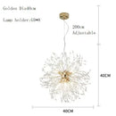 Axyaa Modern Silver Crystal Chandelier LED Pendant Lamp for Dining Room