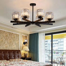 Axyaa Modern Minimalist Black Chandelier LED Indoor Hanging Light