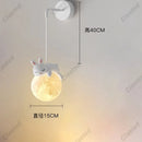 Axyaa Moon Cartoon Animal LED Pendant Light for Children's Bedroom