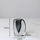 Axyaa Glass Vase Hydroponics Floral Desk Decoration with Artificial Flowers