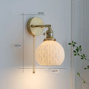 Axyaa Copper Ceramic LED Pendant Light Modern Hanging Lamp for Home Indoor Lighting