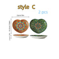 Axyaa Bohemian Ceramic Love Plate | Creative Vegetable Fruit Steak Plate | High-Value Tableware