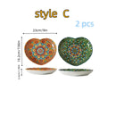 Axyaa Bohemian Ceramic Love Plate | Creative Vegetable Fruit Steak Plate | High-Value Tableware