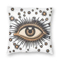 Evil Eye Black Art Cushion Cover Mystery Spirit Pillowcase by Axyaa