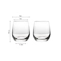 Axyaa Clear Whiskey Glasses Set of 2 - Barware Cocktail Drinkware Glassware