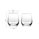 Axyaa Clear Whiskey Glasses Set of 2 - Barware Cocktail Drinkware Glassware